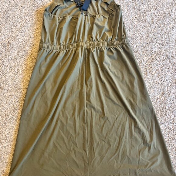 Mountain Hardwear Freefall Halter Utility Coverup Dress Women's Sz S Olive Green - Picture 4 of 6